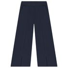 Girls White & Navy Blue Printed Tracksuit ( 3 Piece ), 1, hi-res