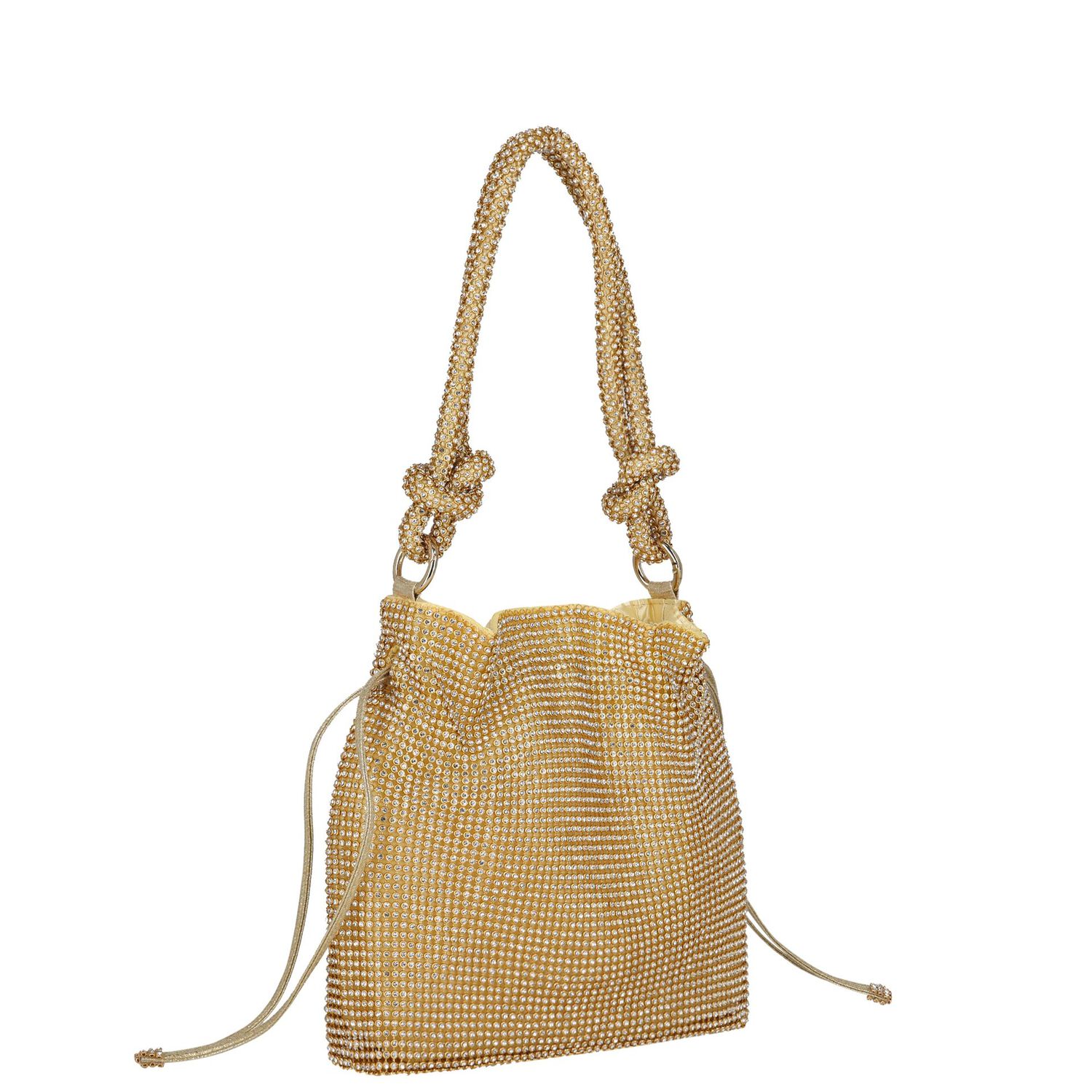 Girls Gold Rhinestones Handbag, 1, hi-res