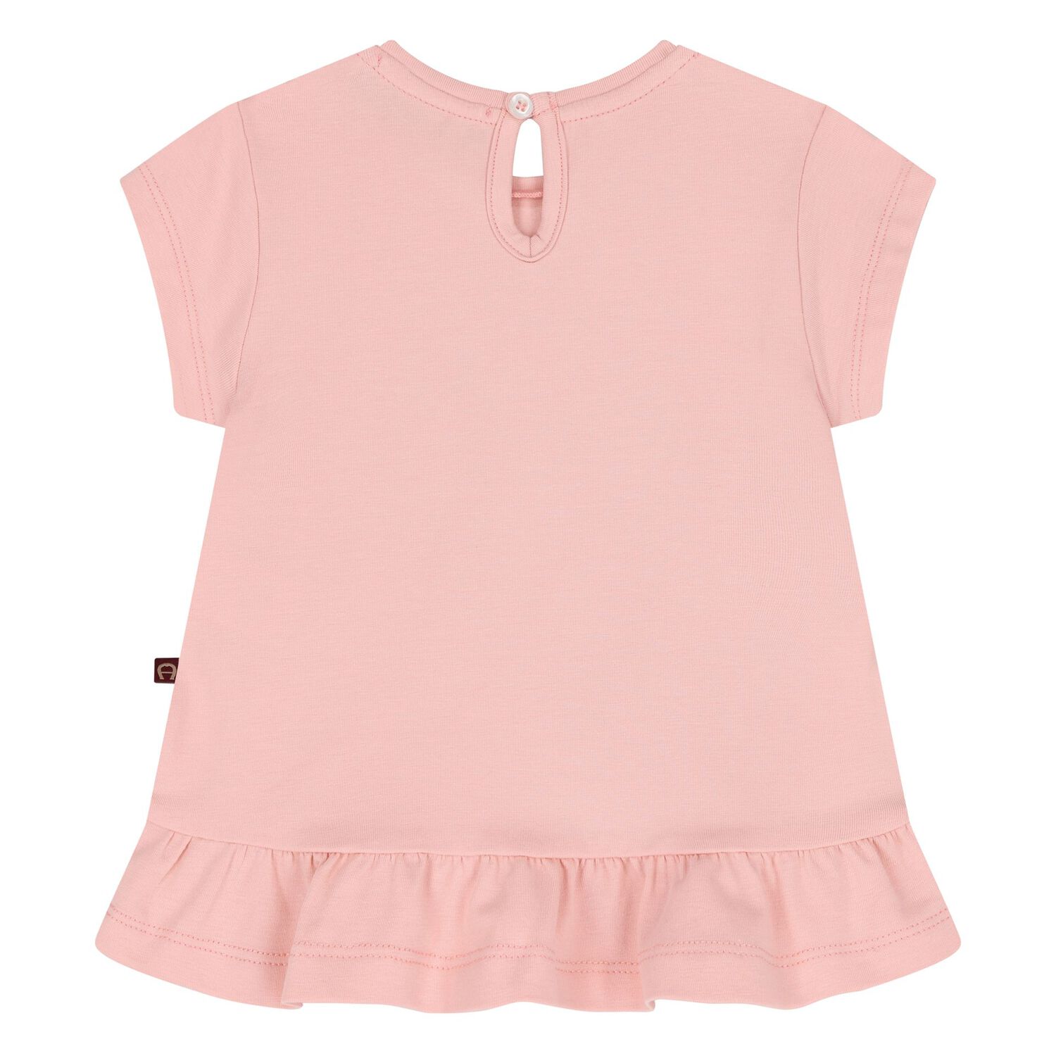 Younger Girls Pink Heart T-Shirt, 1, hi-res