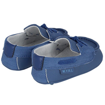 Baby Boys Blue Pre-Walker Mocassins