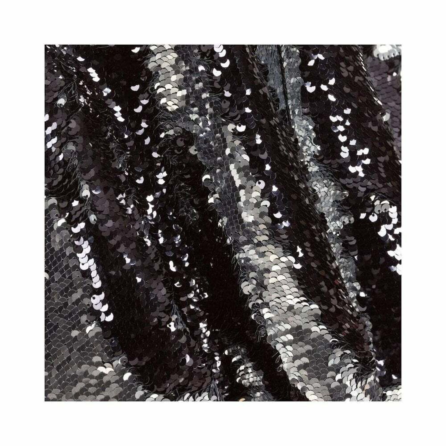 تنورة ترتر باللون الاسود والفضى , 1, hi-res image number null