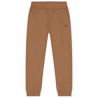 Boys Beige Logo Joggers, 2, hi-res