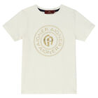 Boys Ivory & Navy Logo Pyjamas, 1, hi-res