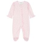 Baby Girls Pink Floral Babygrow, 1, hi-res