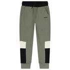 Boys Green Logo Joggers, 2, hi-res