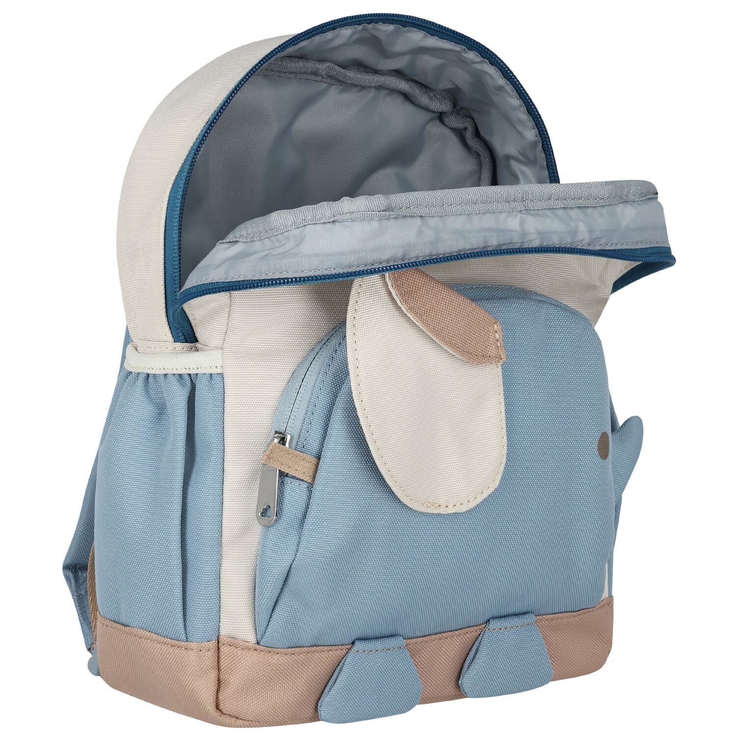 Boys Grey & Blue Elephant Backpack, 1, hi-res