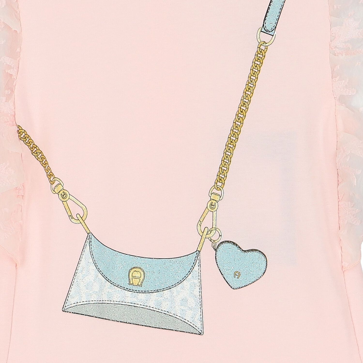 Younger Girls Pink Logo Bag Dress, 3, hi-res