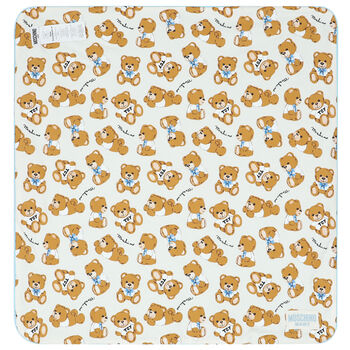 Blue Teddy Logo Baby Blanket