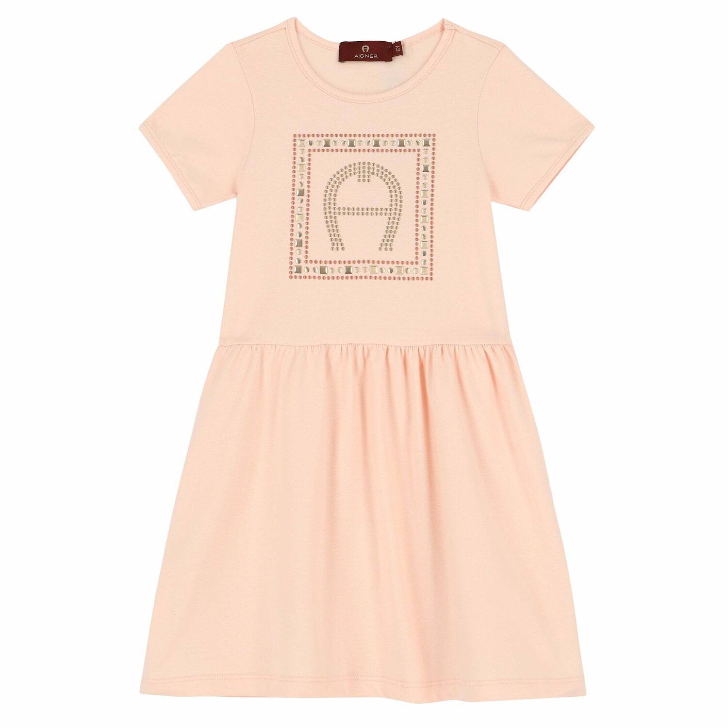 Girls Pink Logo Dress, 2, hi-res image number null