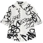 قميص أبيض بشعار للأولاد, 1, hi-res