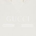 Boys Ivory Logo Hooded Top, 1, hi-res