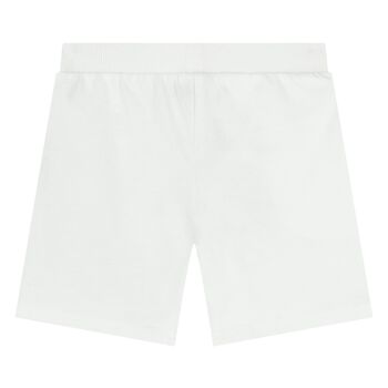 Younger White Teddy Bear Logo Shorts
