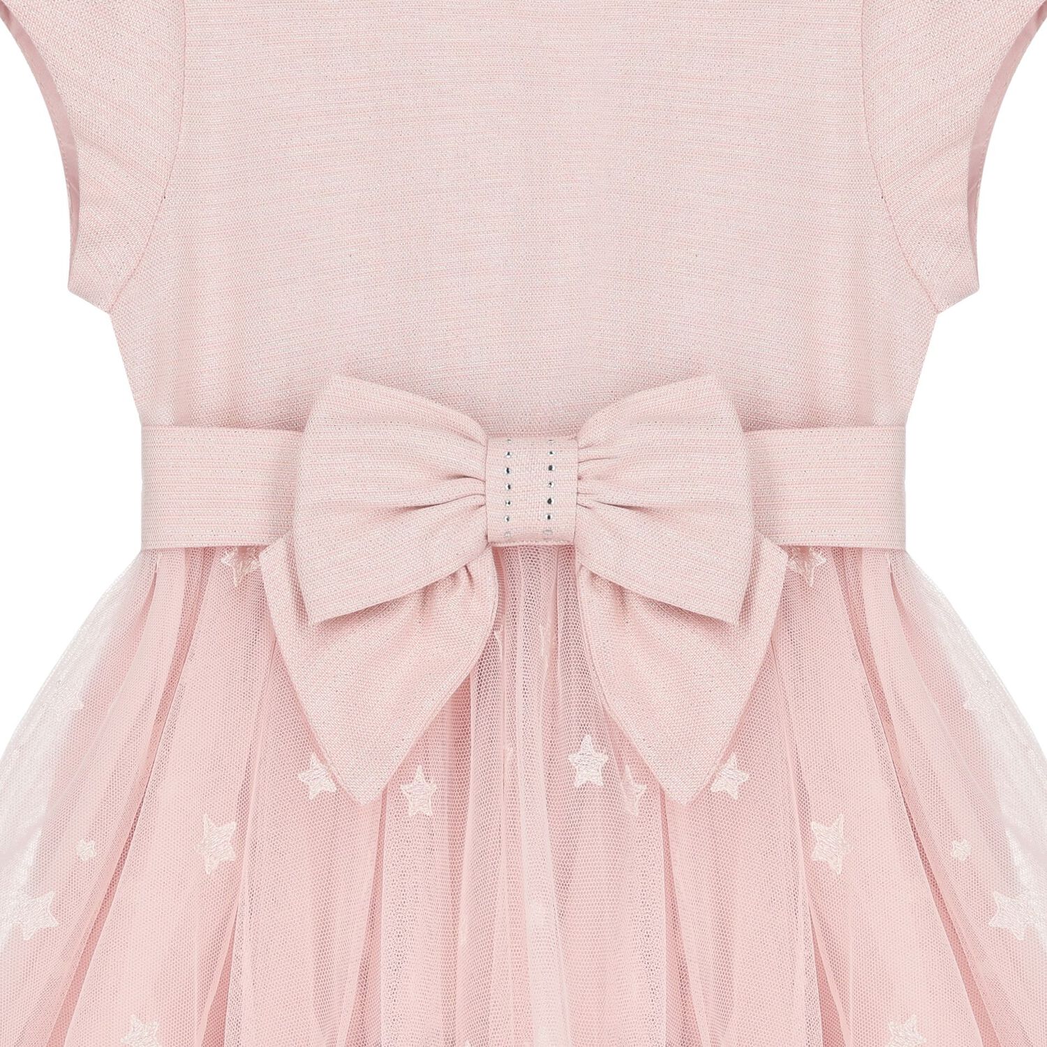 Girls Pink Tulle Star Dress, 1, hi-res image number null