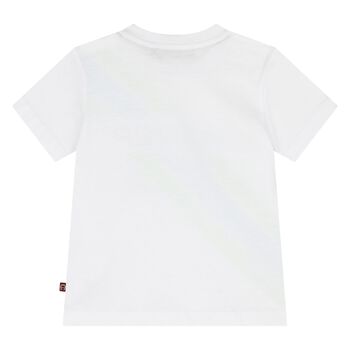 Younger Boys White Logo T-Shirt