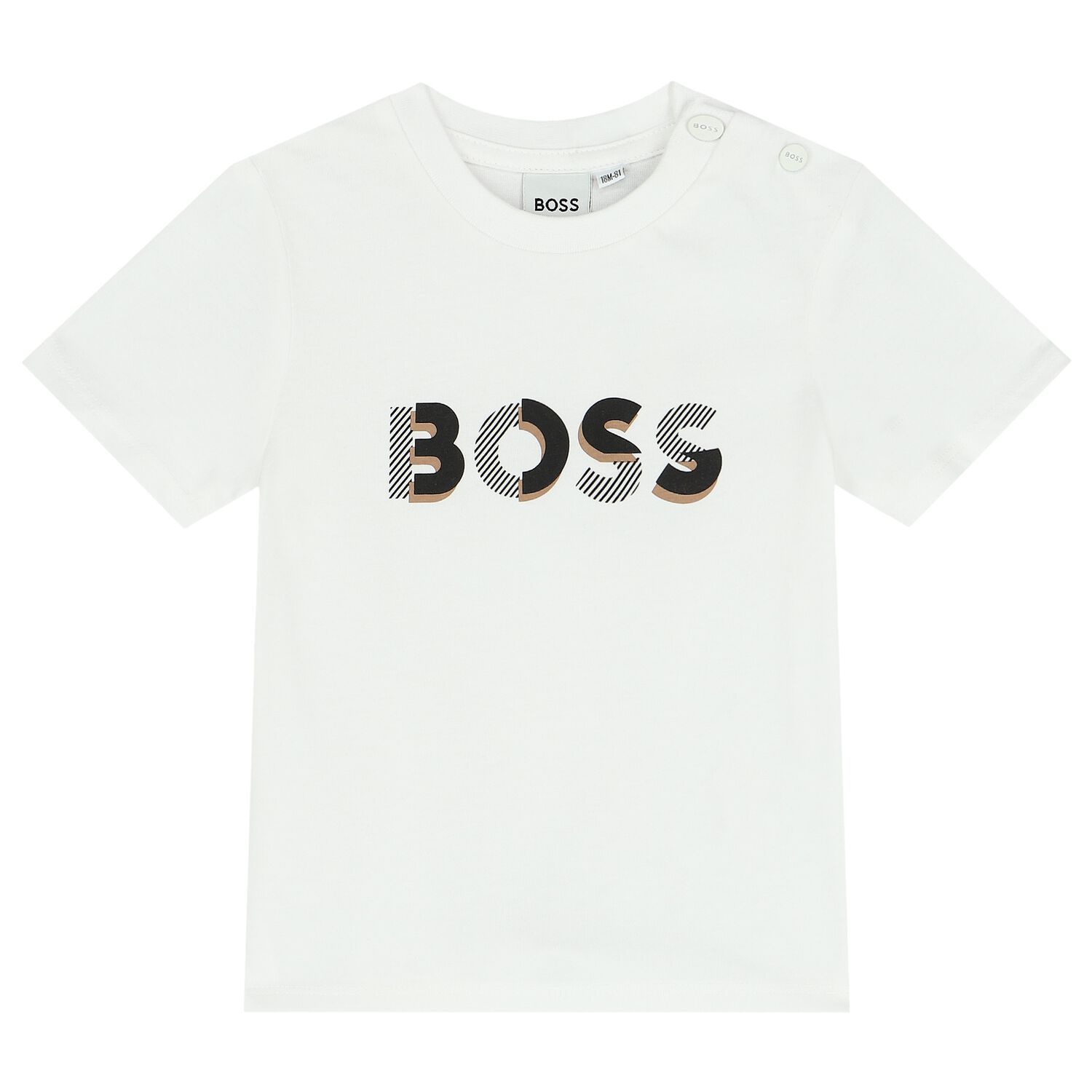 Baby Boys White Logo T-Shirt, 3, hi-res