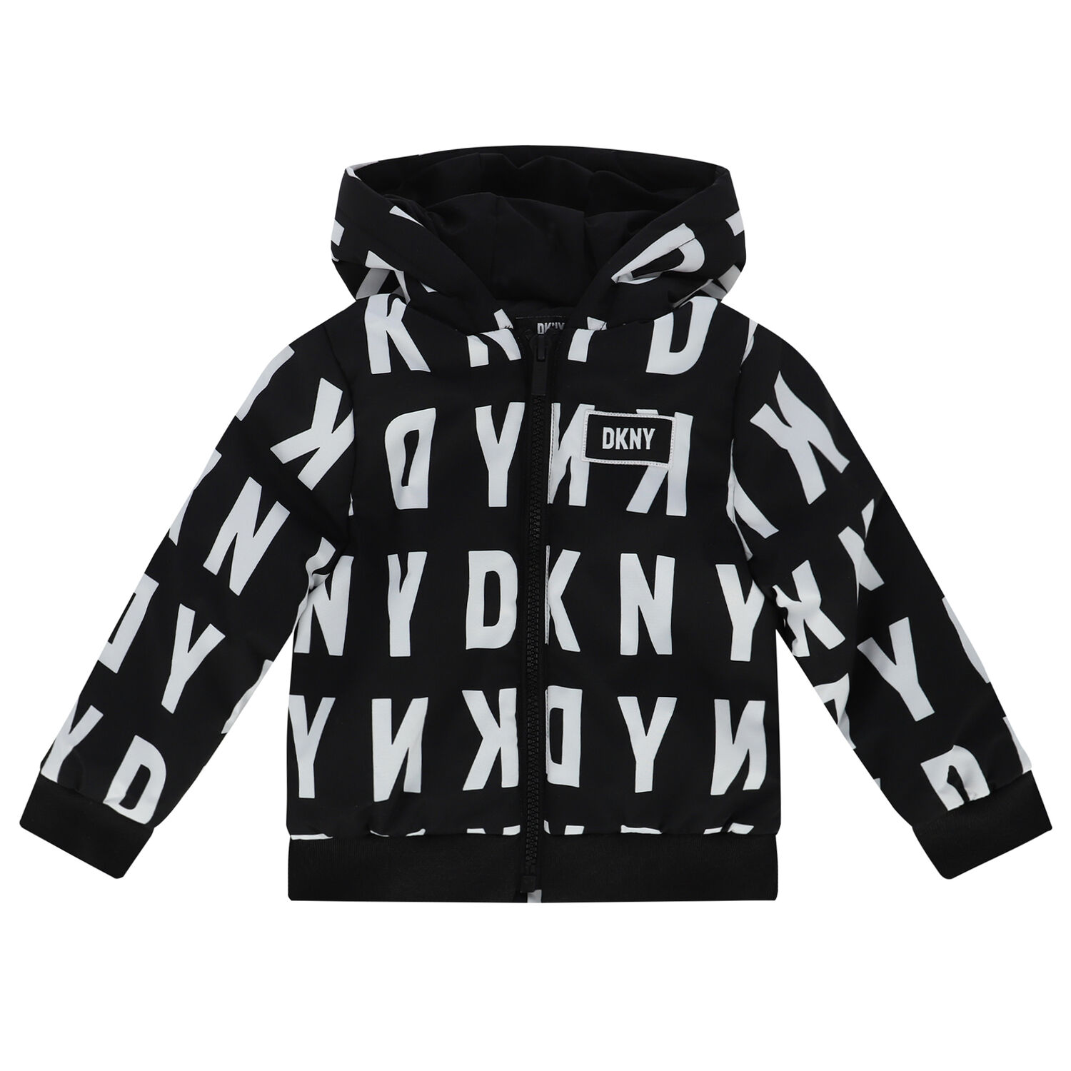 Boys Black & White Logo Jacket, 1, hi-res