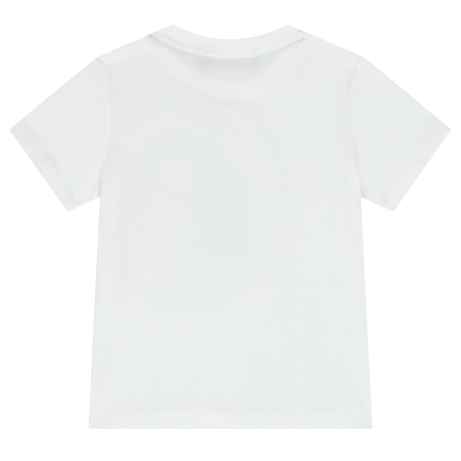 Younger Boys White & Gold Logo T-Shirt, 1, hi-res