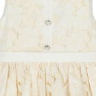 Girls Ivory Floral Cutwork Dress, 1, hi-res