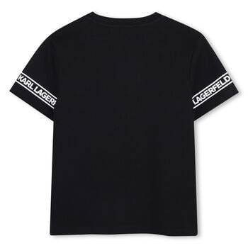 Boys Mini Me Black Logo T-Shirt