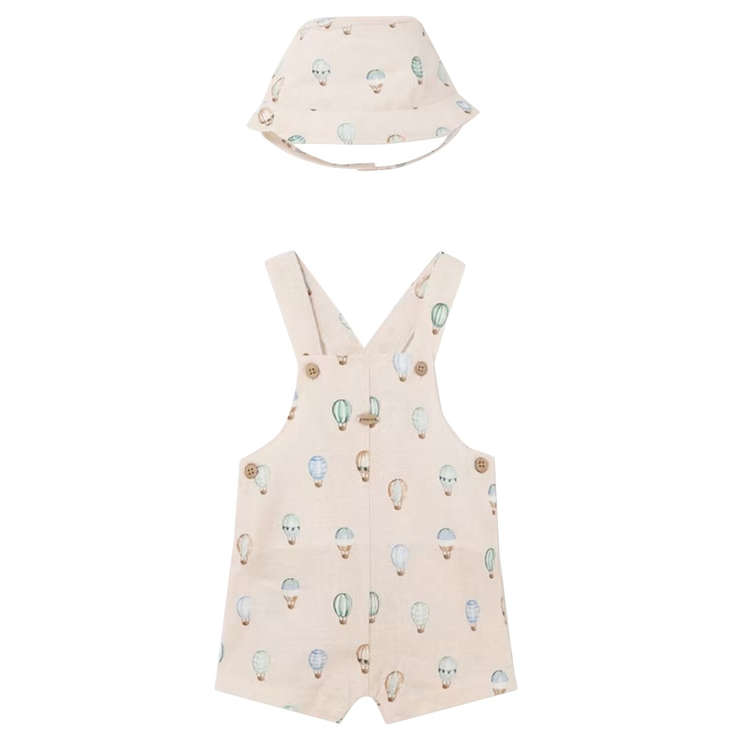Baby Boys Beige Dungaree Set, 1, hi-res image number null