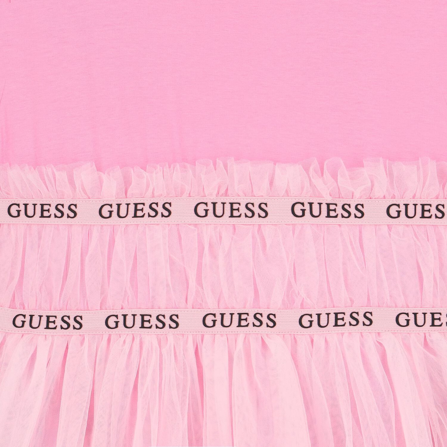 فستان بنات تول بالشعار باللون الوردى, 1, hi-res image number null