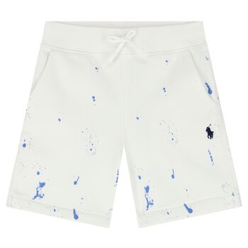 Boys White Logo Shorts