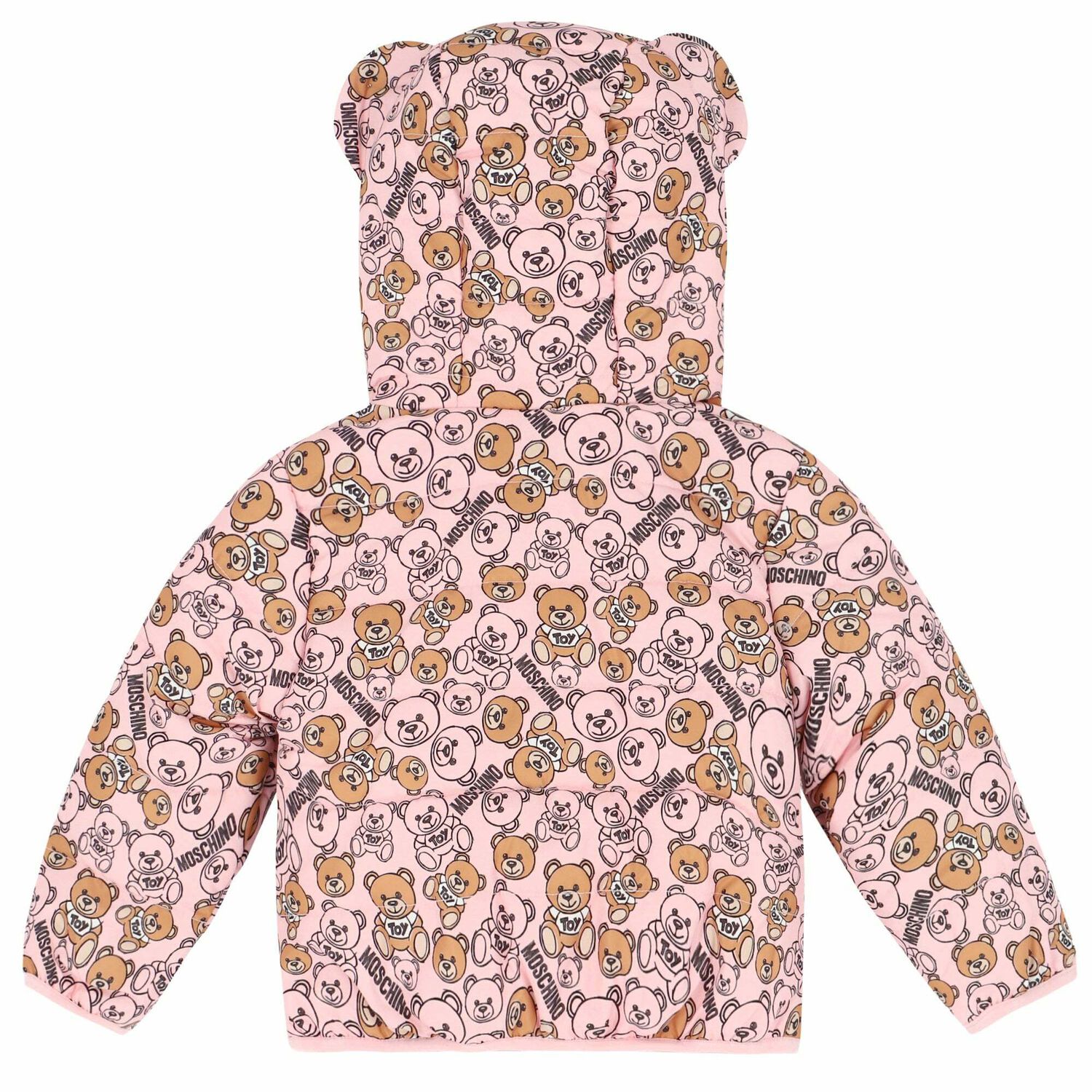 Baby Girls Pink Teddy Logo Jacket, 1, hi-res image number null