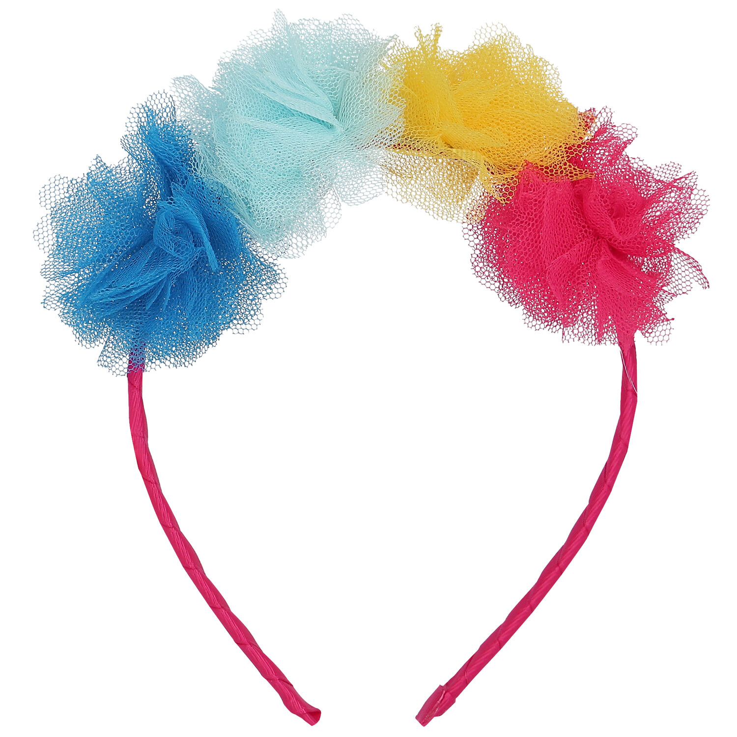 Girls Multi-Colored Tulle Flower Headband, 1, hi-res image number null