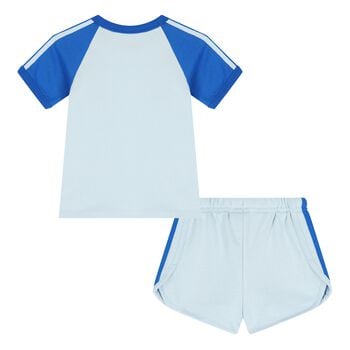 Younger Boys Blue Logo Shorts Set