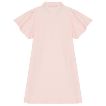 Girls Pink Logo Polo Dress