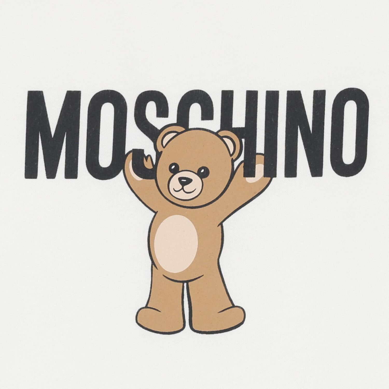 فستان بنات بشعار تيدي باللون الأبيض, 1, hi-res