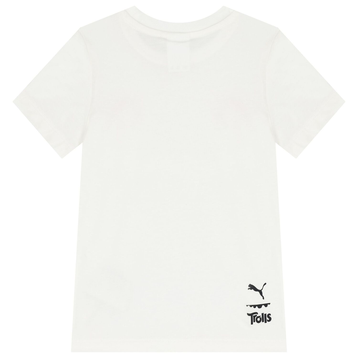 Girls White Trolls Logo T-Shirt, 2, hi-res image number null