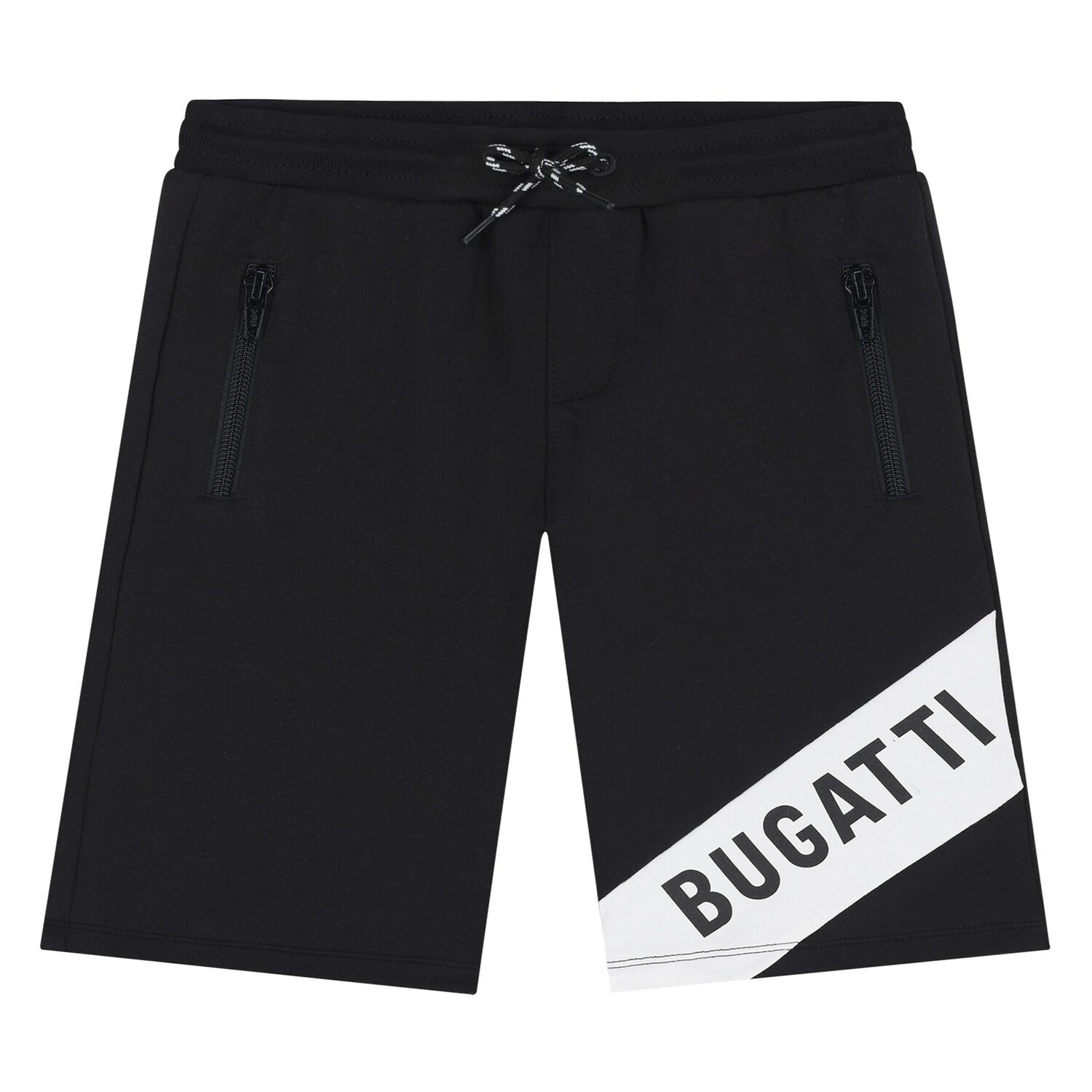 Younger Boys Black Logo Shorts, 1, hi-res