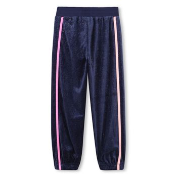 Girls Navy Blue Glitters Joggers