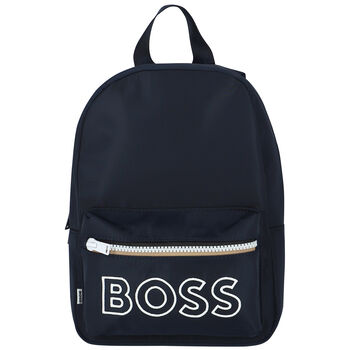 Boys Navy Blue Logo Back Pack