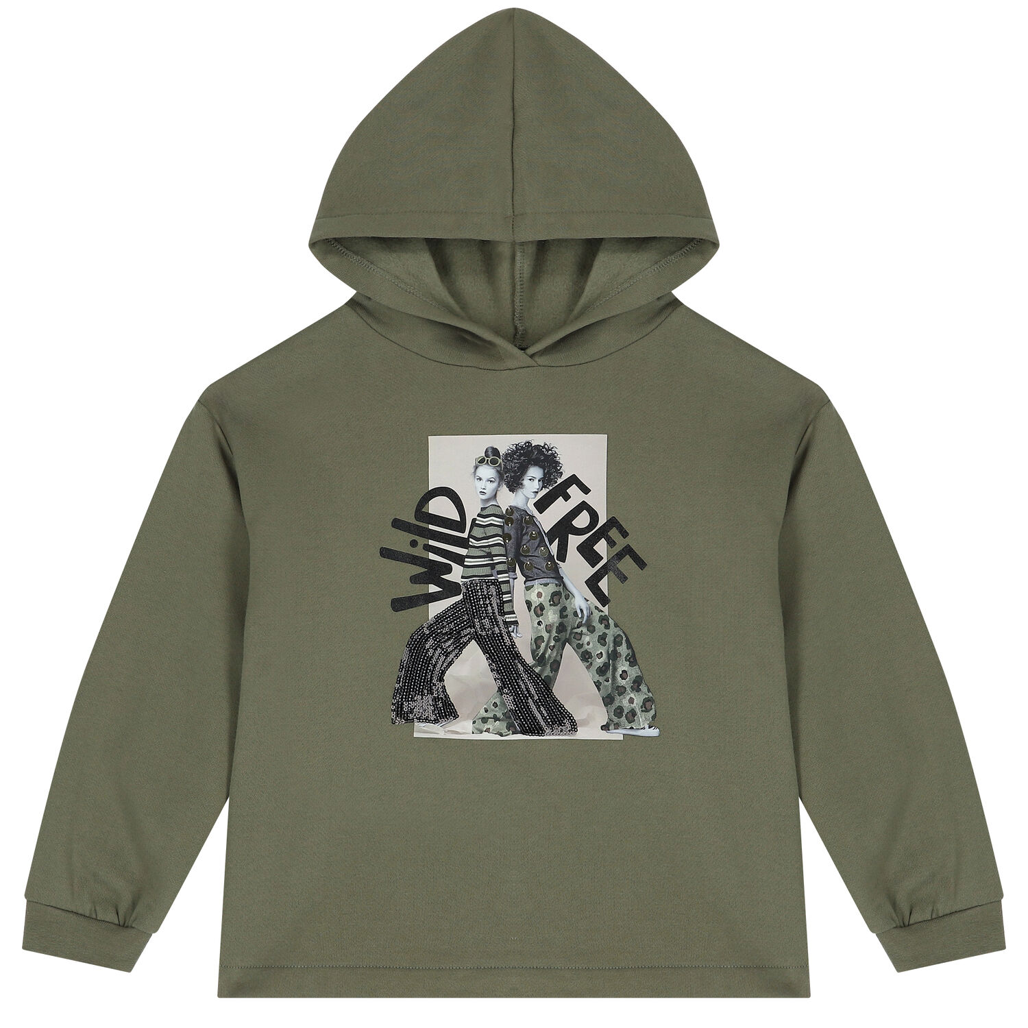 طقم ليغينز بنات باللون الاخضر, 1, hi-res