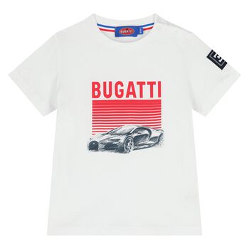 Younger Boys White Logo T-Shirt