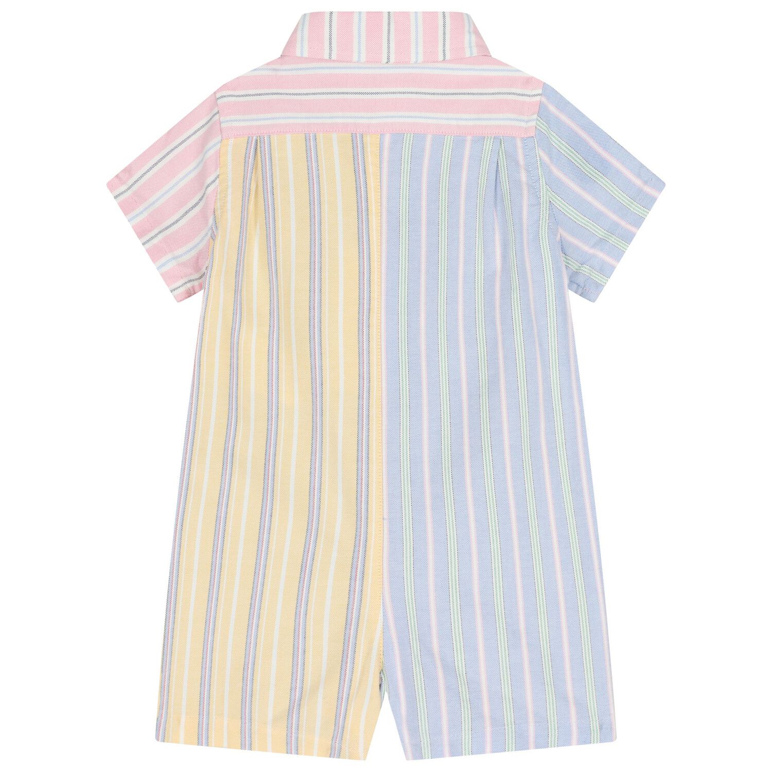 Baby Girls Multi-Coloured Striped Romper, 1, hi-res
