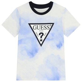 Boys Blue & White Logo T-Shirt