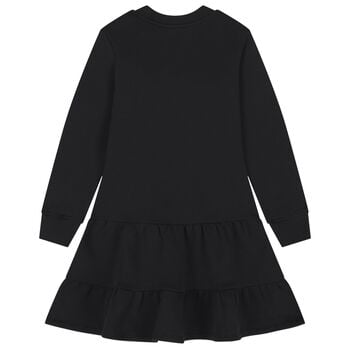 Girls Black Popcorn Logo Dress