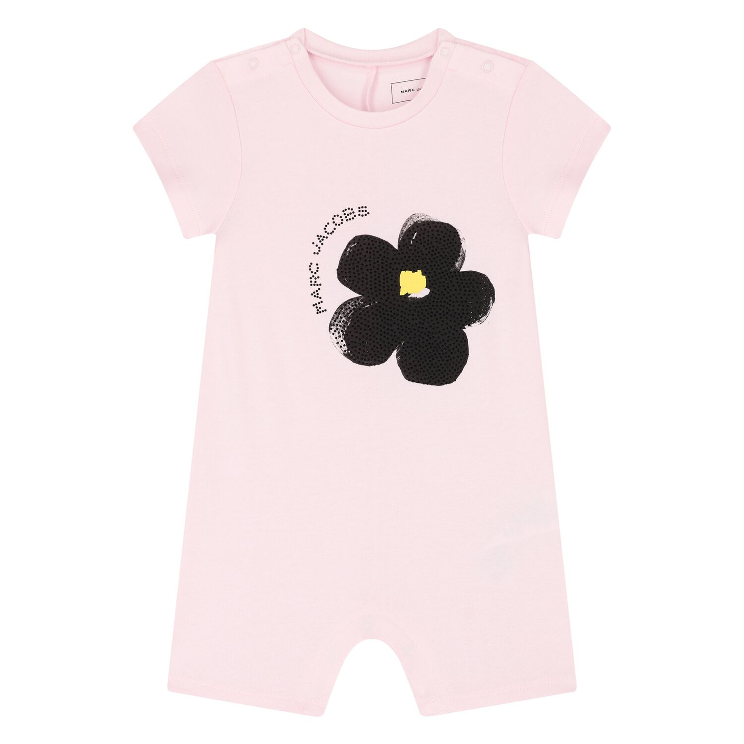 Baby Girls Pink Daisy Romper, 1, hi-res