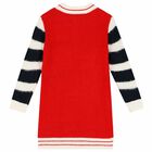 فستان محبوك بالشعار باللون الاحمر, 1, hi-res