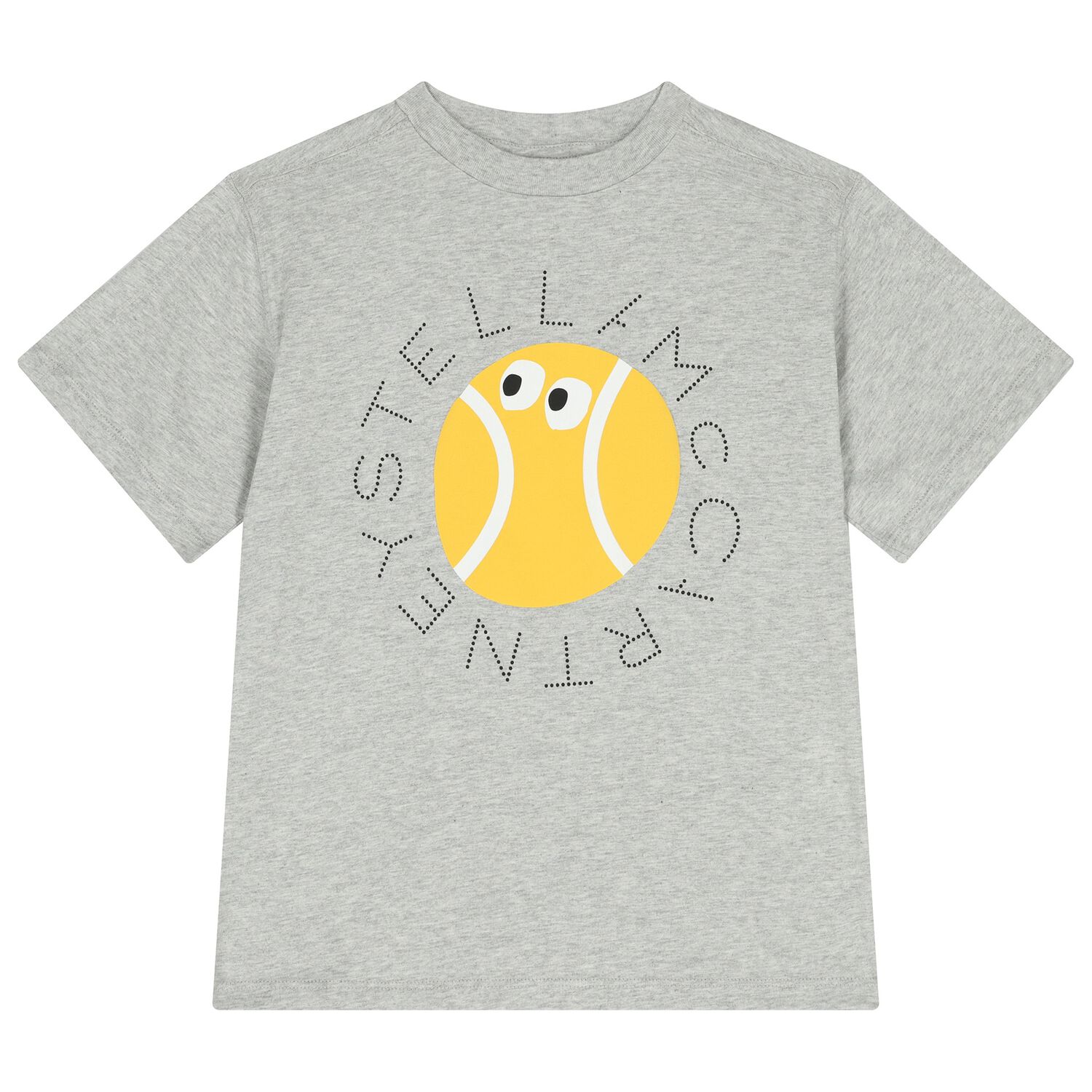 تيشيرت باللون الرمادي بشعار للأولاد, 1, hi-res
