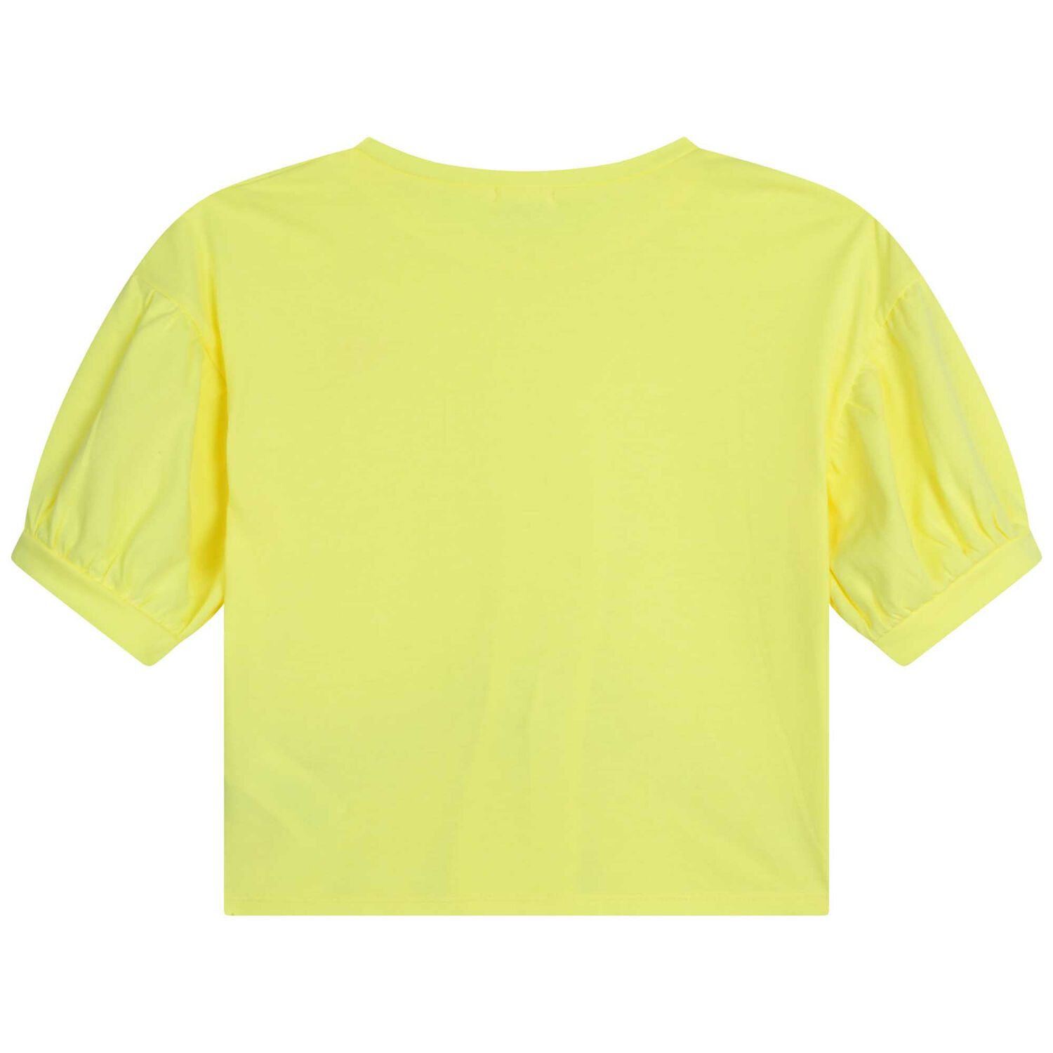 تيشيرت بالشعار باللون الأصفر والزهري للبنات, 1, hi-res