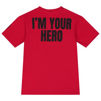Boys Red Marvel T-Shirt