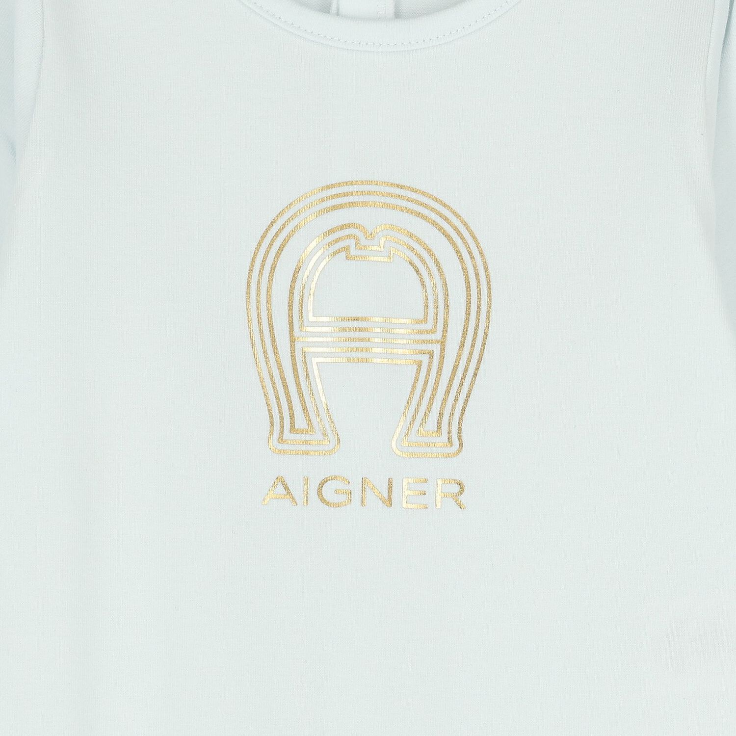 Baby Boys Blue & Gold Logo Babygrow, 2, hi-res