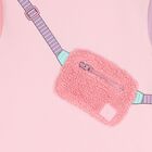 طقم فستان للبنات بشكل حقيبه باللون الوردى , 1, hi-res