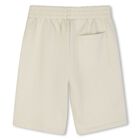 Boys Ivory Tiger Logo Shorts, 1, hi-res