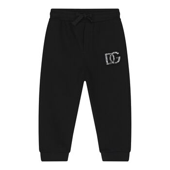 Baby Boys Black Logo Majolica Joggers