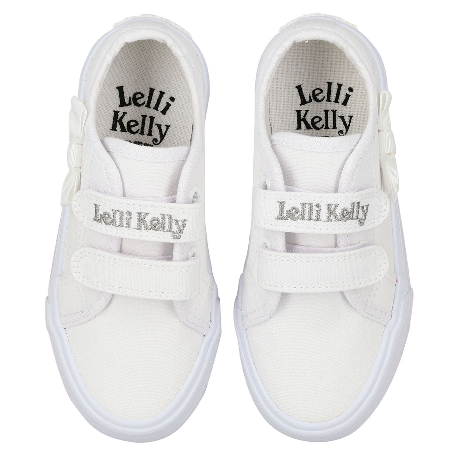 Girls White Logo Bow Shoes, 1, hi-res image number null